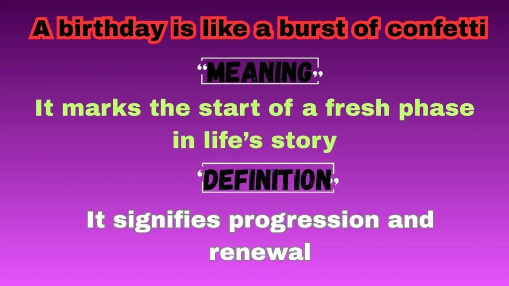 A birthday is like a new chapter