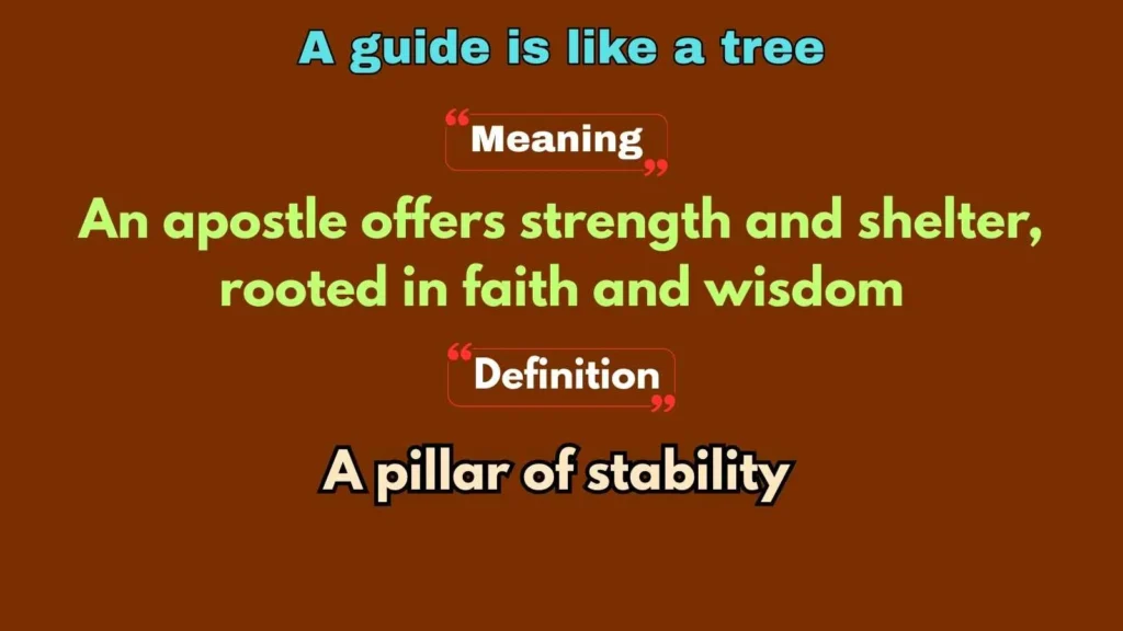 A guide is like a tree