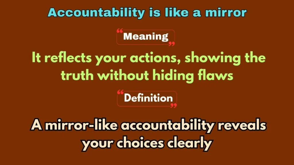 Accountability is like a mirror