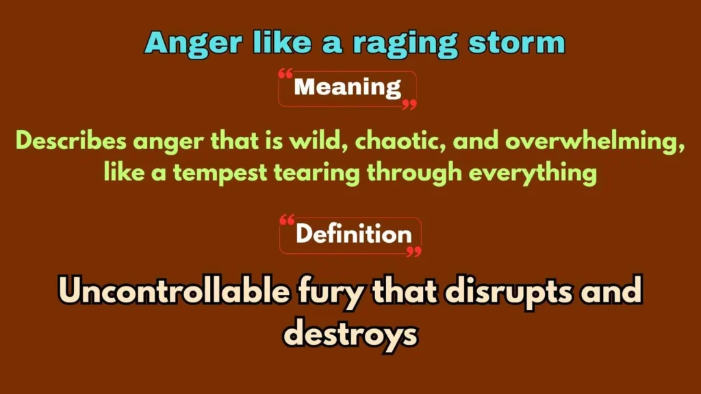 Anger like a raging storm