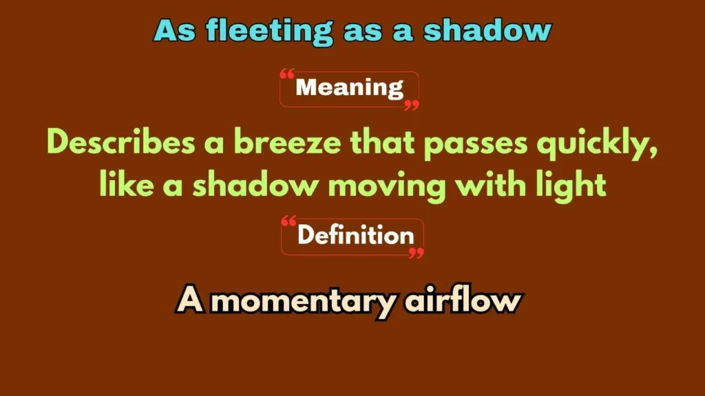 As fleeting as a shadow