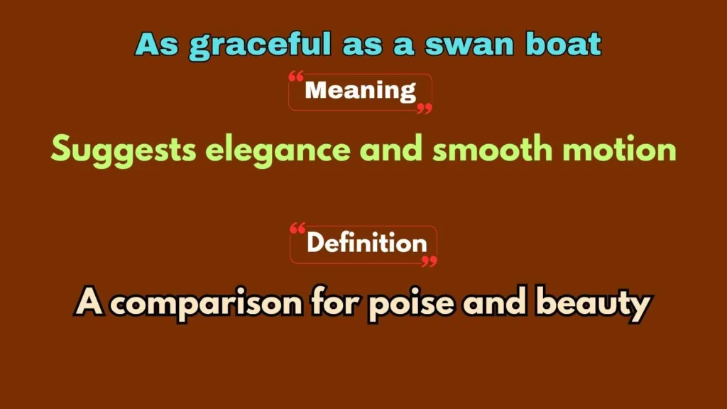 As graceful as a swan boat