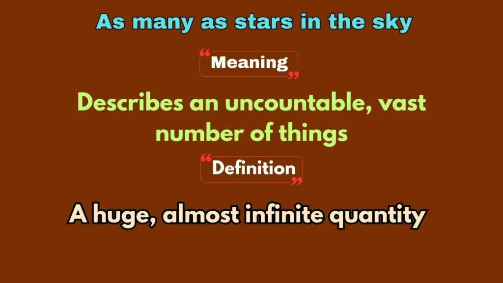 As many as stars in the sky