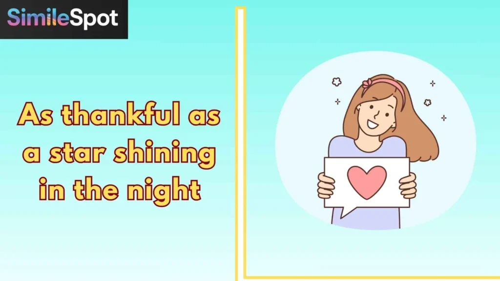 As thankful as a star shining in the night