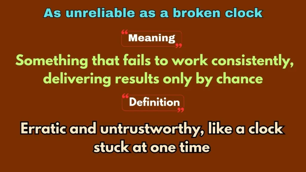 As unreliable as a broken clock