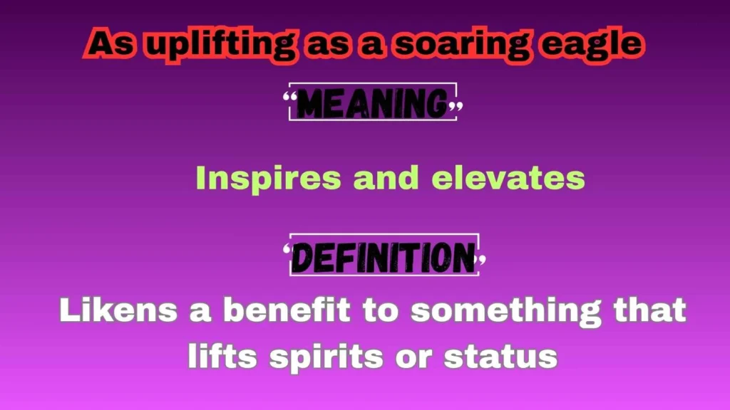 As uplifting as a soaring eagle