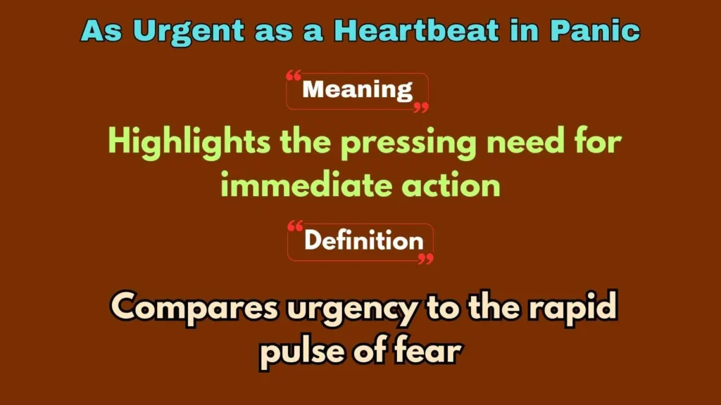 As Urgent as a Heartbeat in Panic