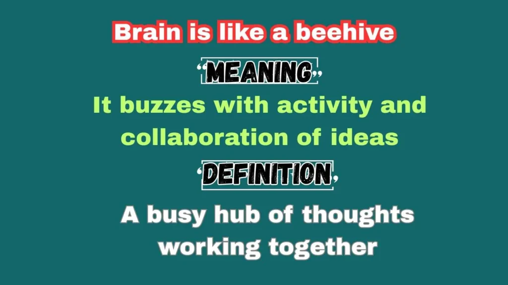 Brain is like a beehive