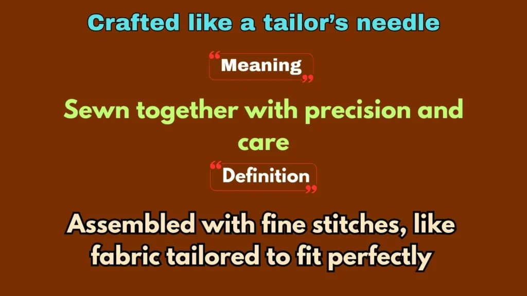 Crafted like a tailor’s needle