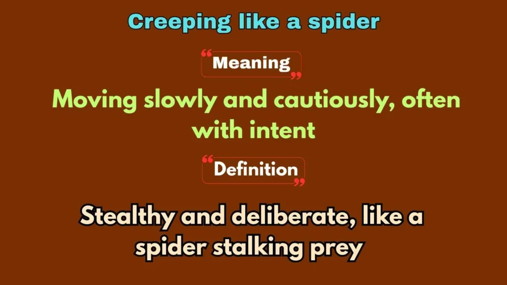 Creeping like a spider