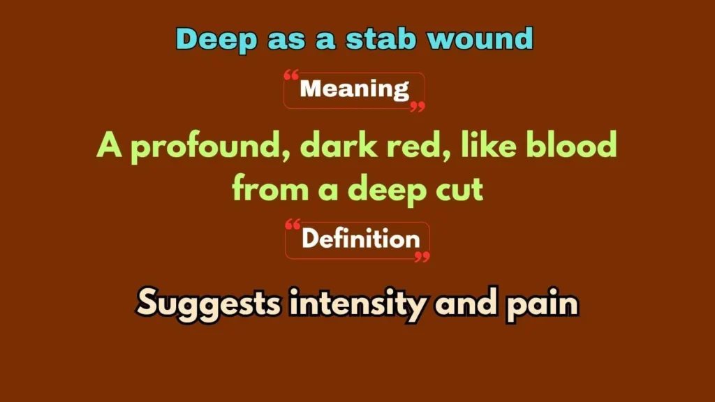 Deep as a stab wound