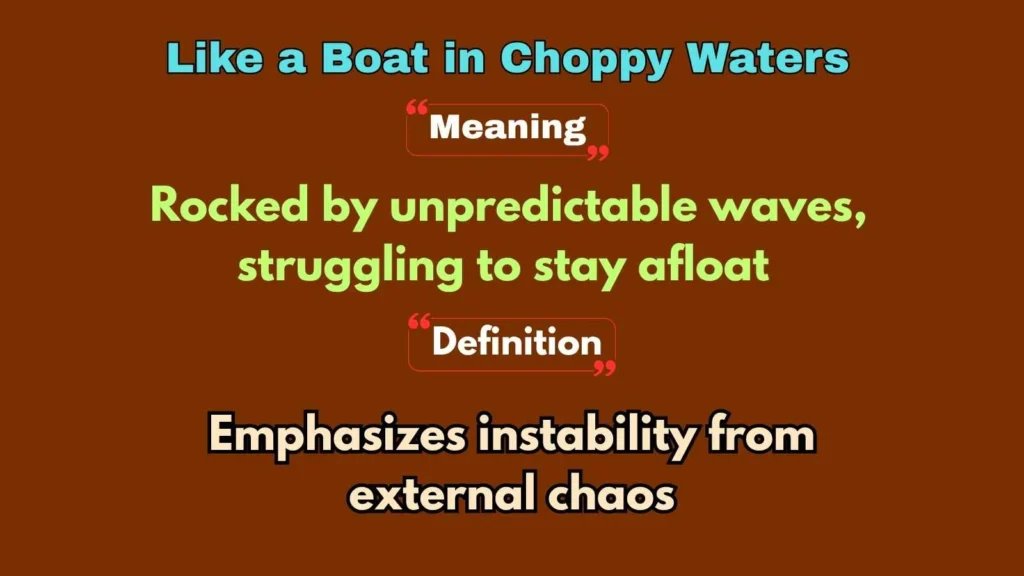 Like a Boat in Choppy Waters