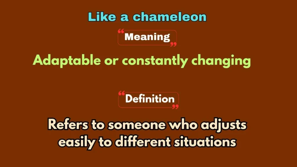 Like a chameleon