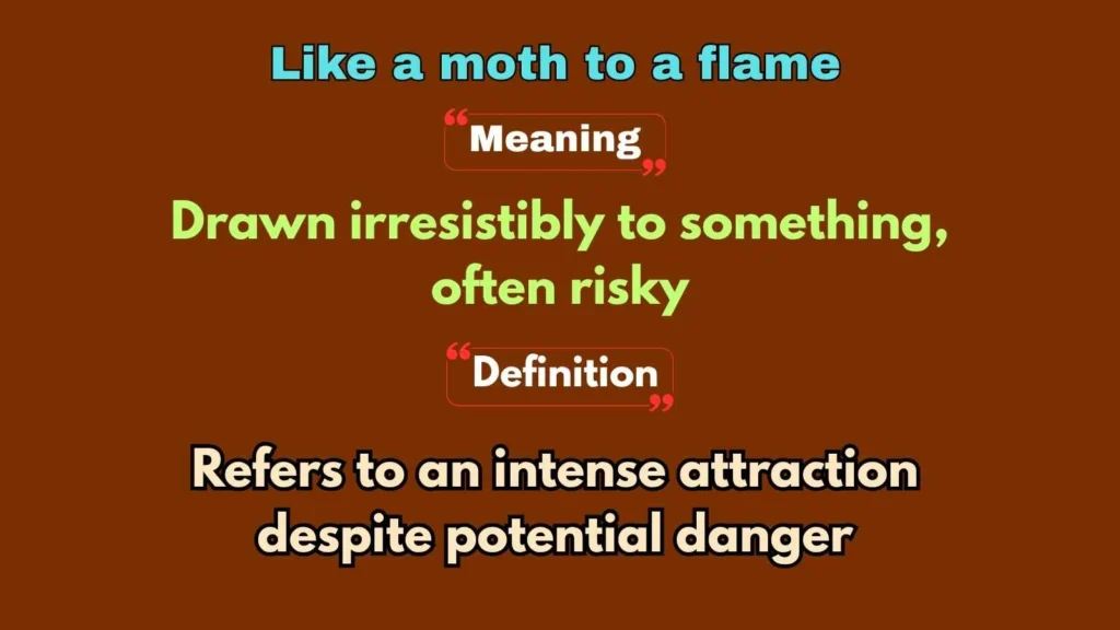 Like a moth to a flame