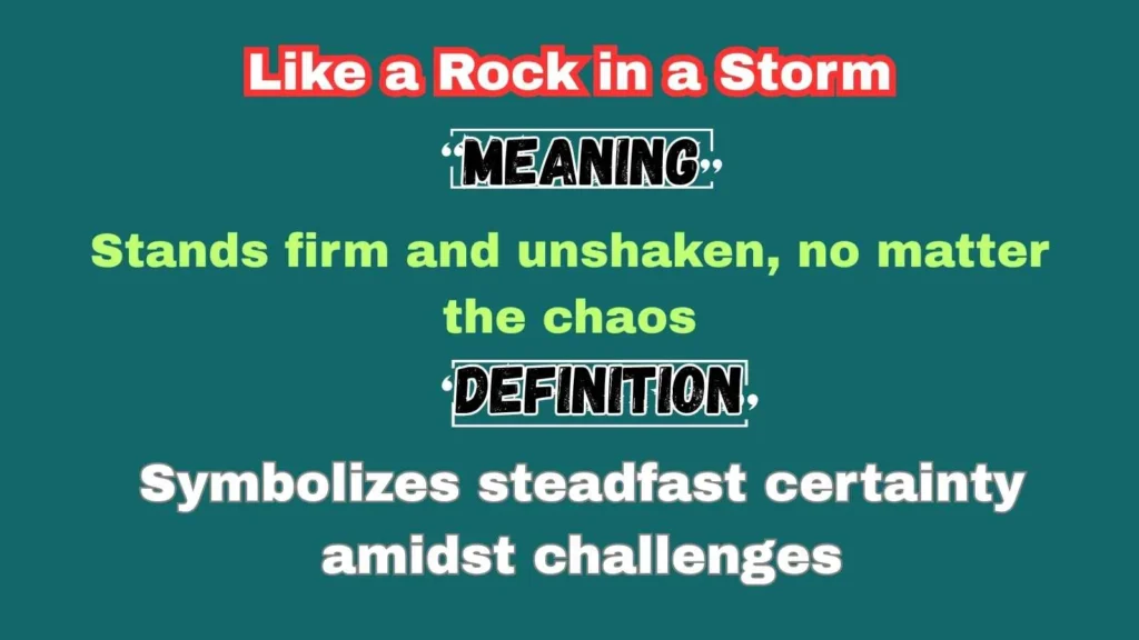 Like a Rock in a Storm