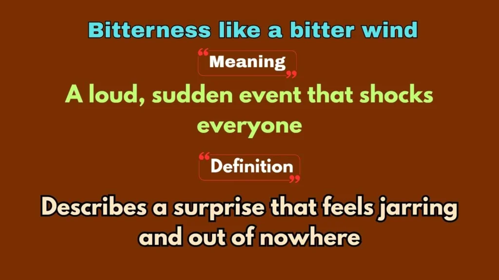 Like a Thunderclap in a Clear Sky