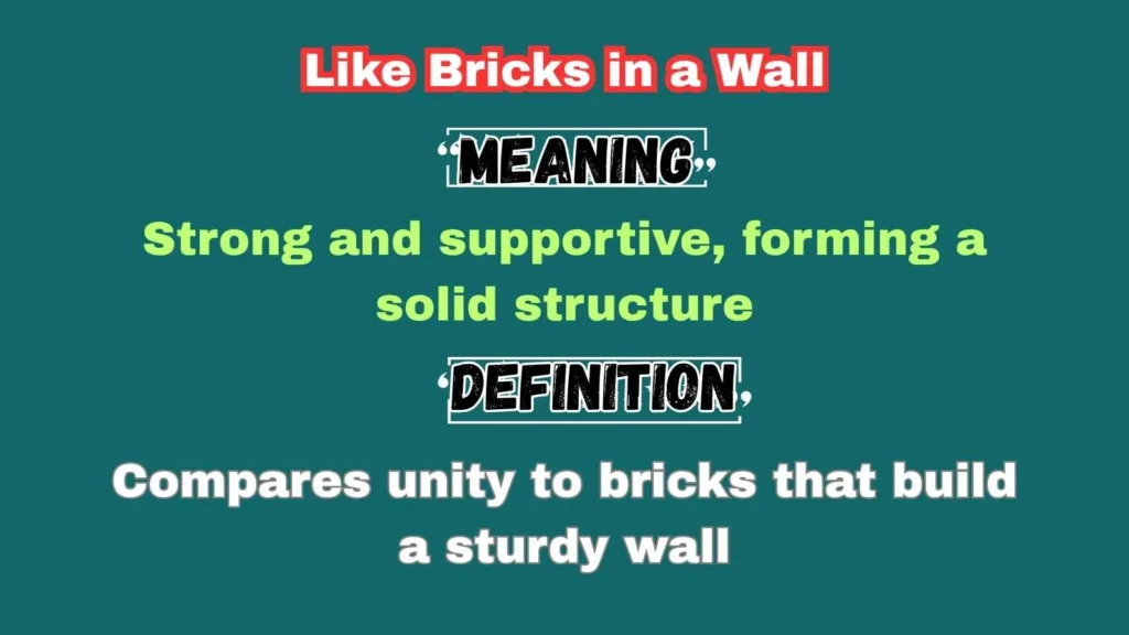 Like Bricks in a Wall