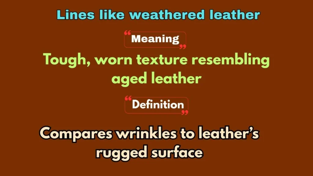 Lines like weathered leather