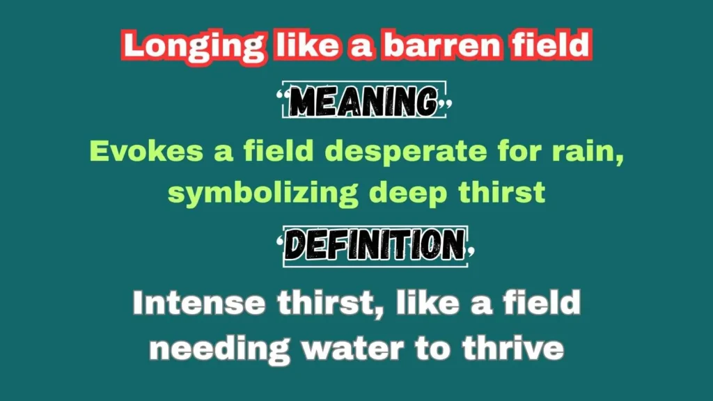 Longing like a barren field