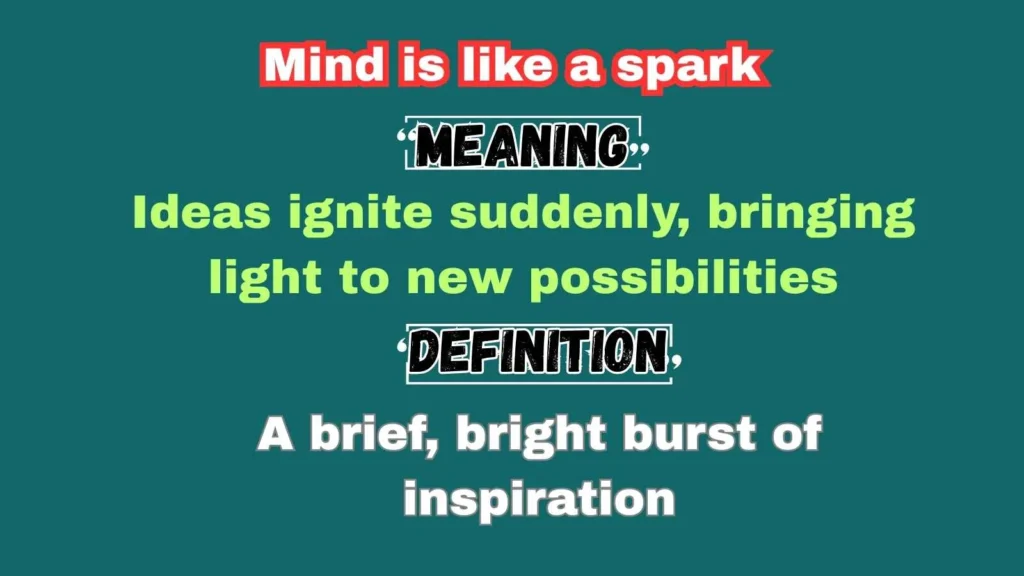 Mind is like a spark