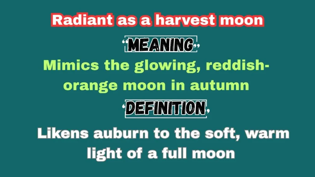 Radiant as a harvest moon
