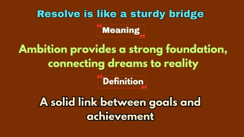 Resolve is like a sturdy bridge