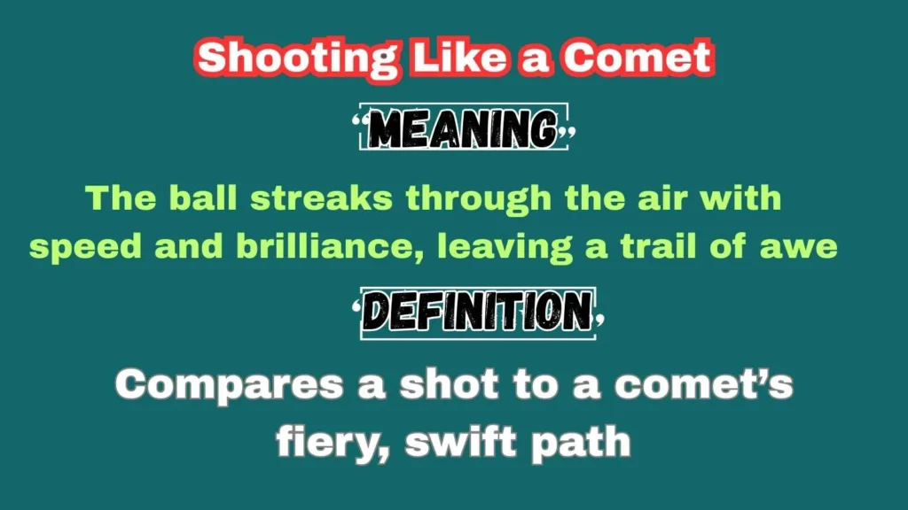 Shooting Like a Comet