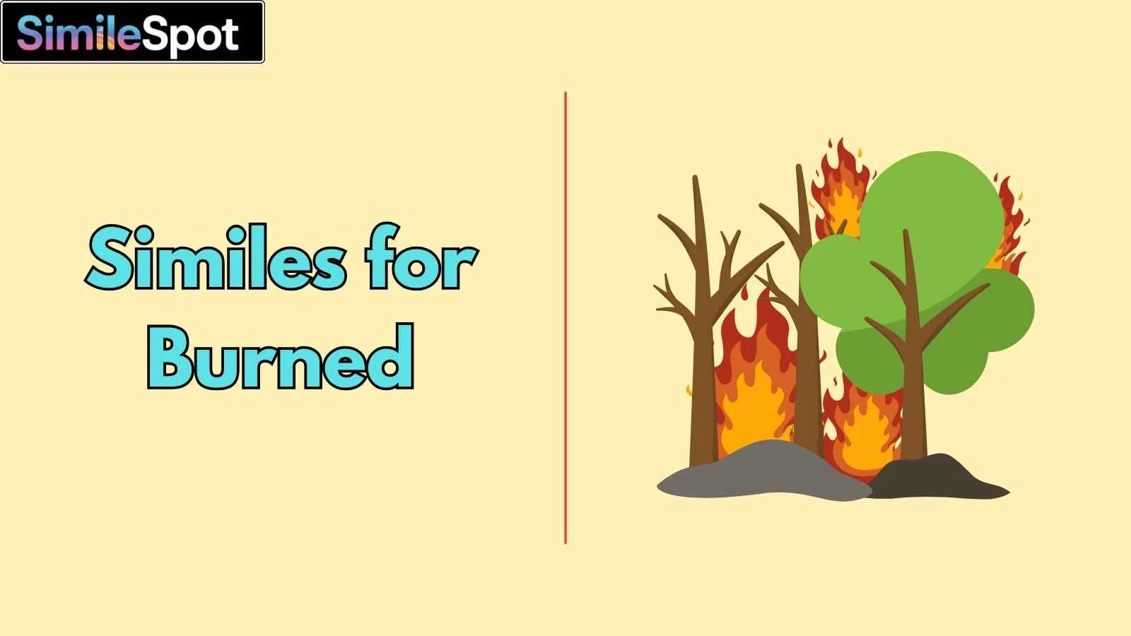 Similes for Burned