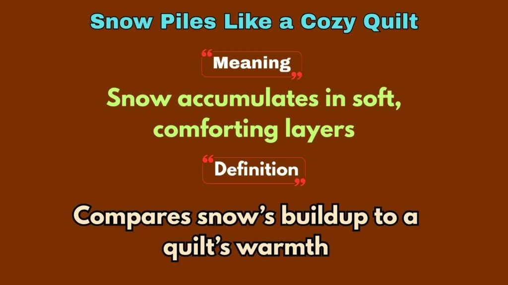 Snow Piles Like a Cozy Quilt