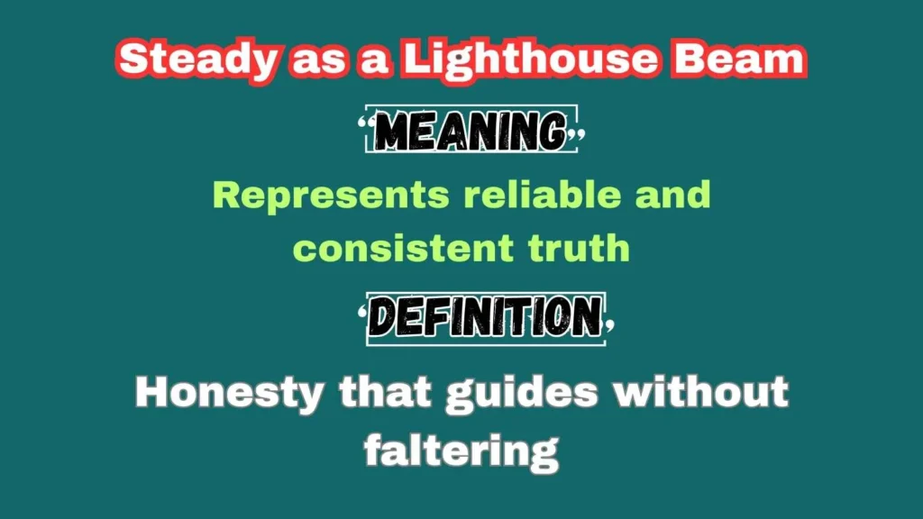 Steady as a Lighthouse Beam