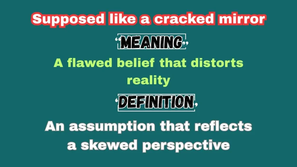 Supposed like a cracked mirror