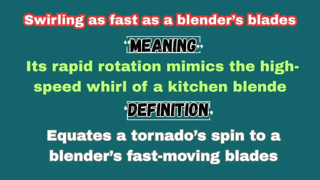 Swirling as fast as a blender’s blades