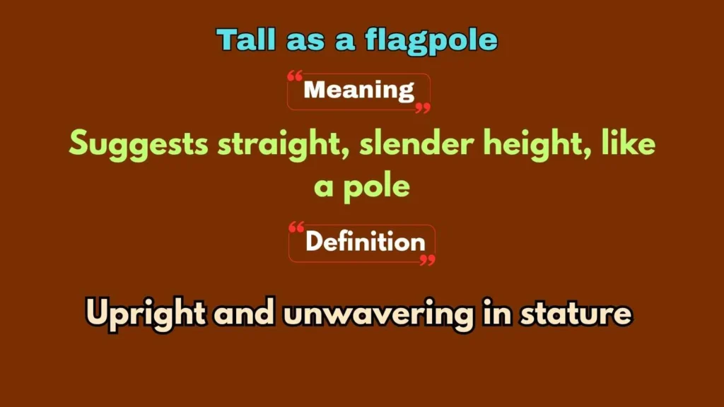 Tall as a flagpole