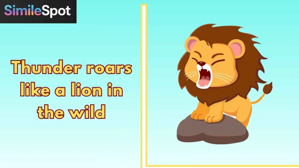 Thunder roars like a lion in the wild