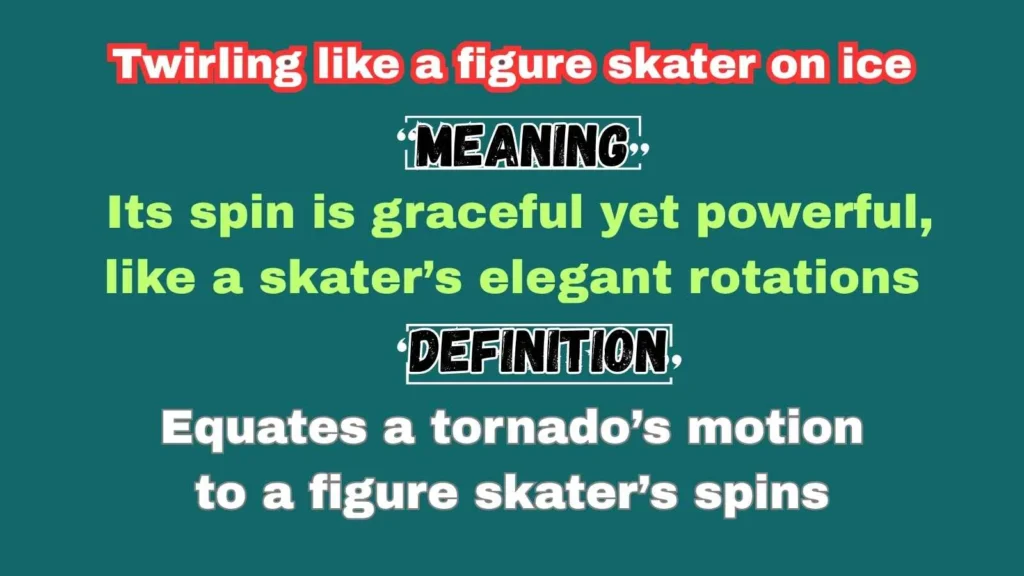 Twirling like a figure skater on ice