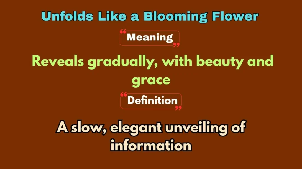 Unfolds Like a Blooming Flower