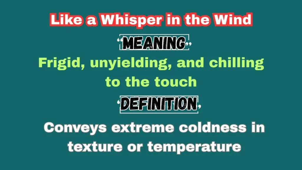 As Cold as a Winter Stone