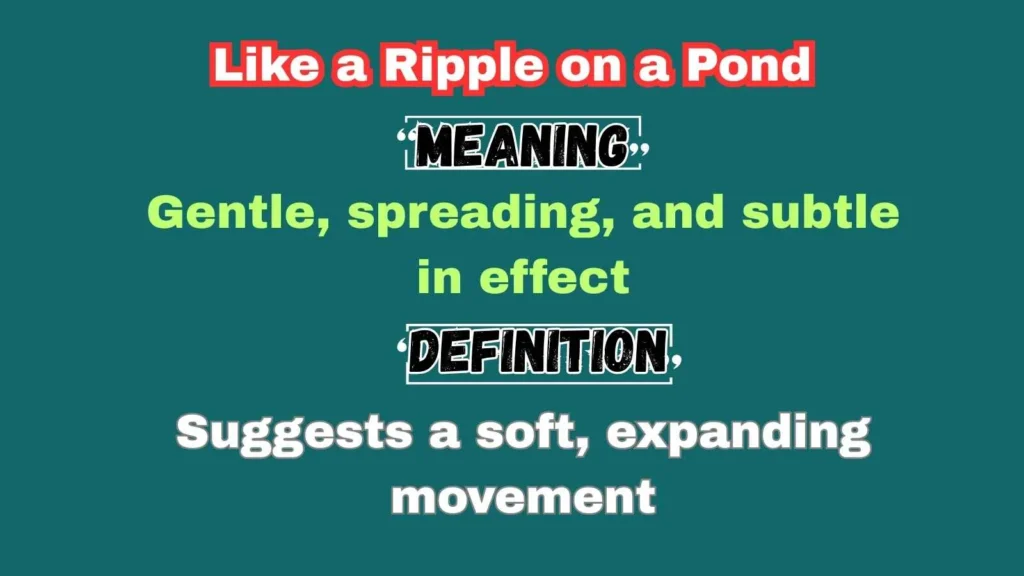 Like a Ripple on a Pond