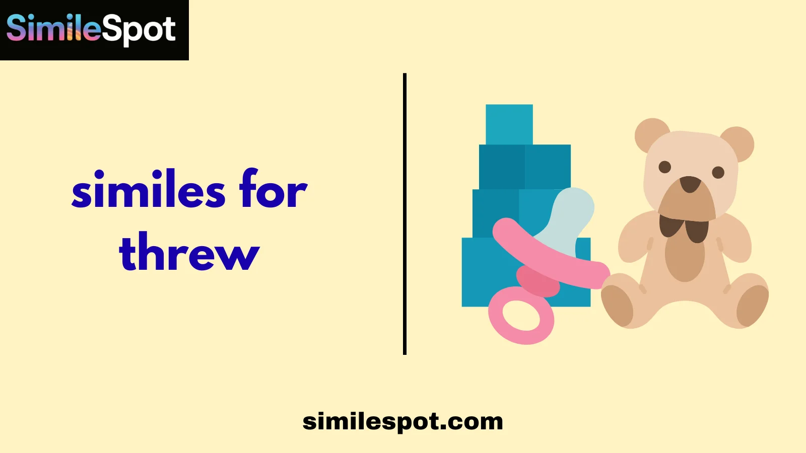 similes for threw