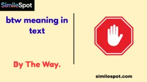 btw meaning in text