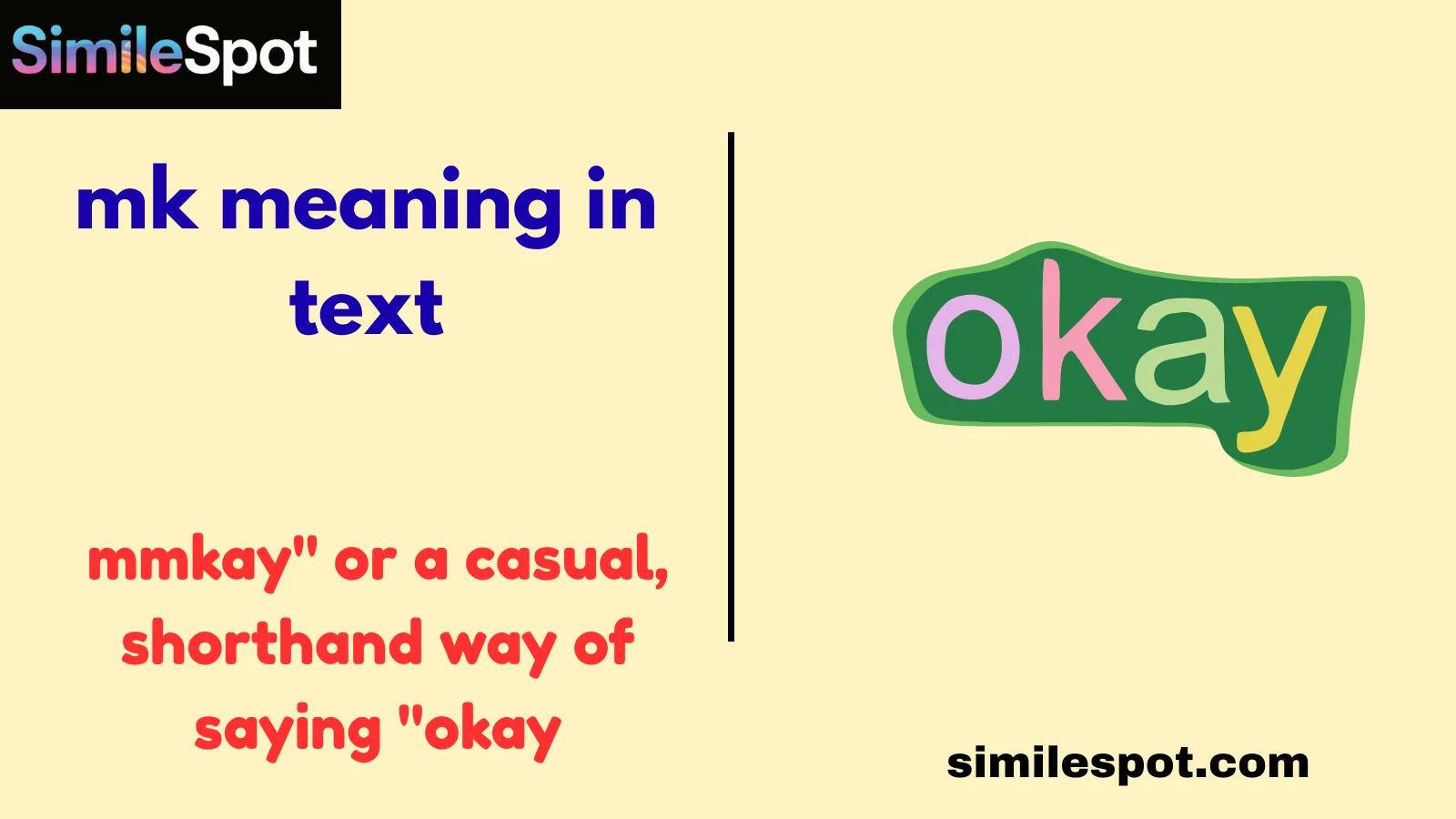 mk meaning in text