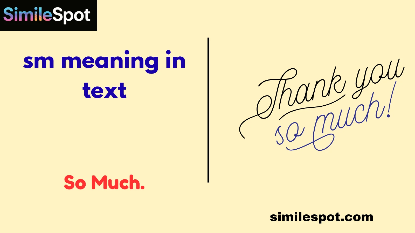 sm meaning in text