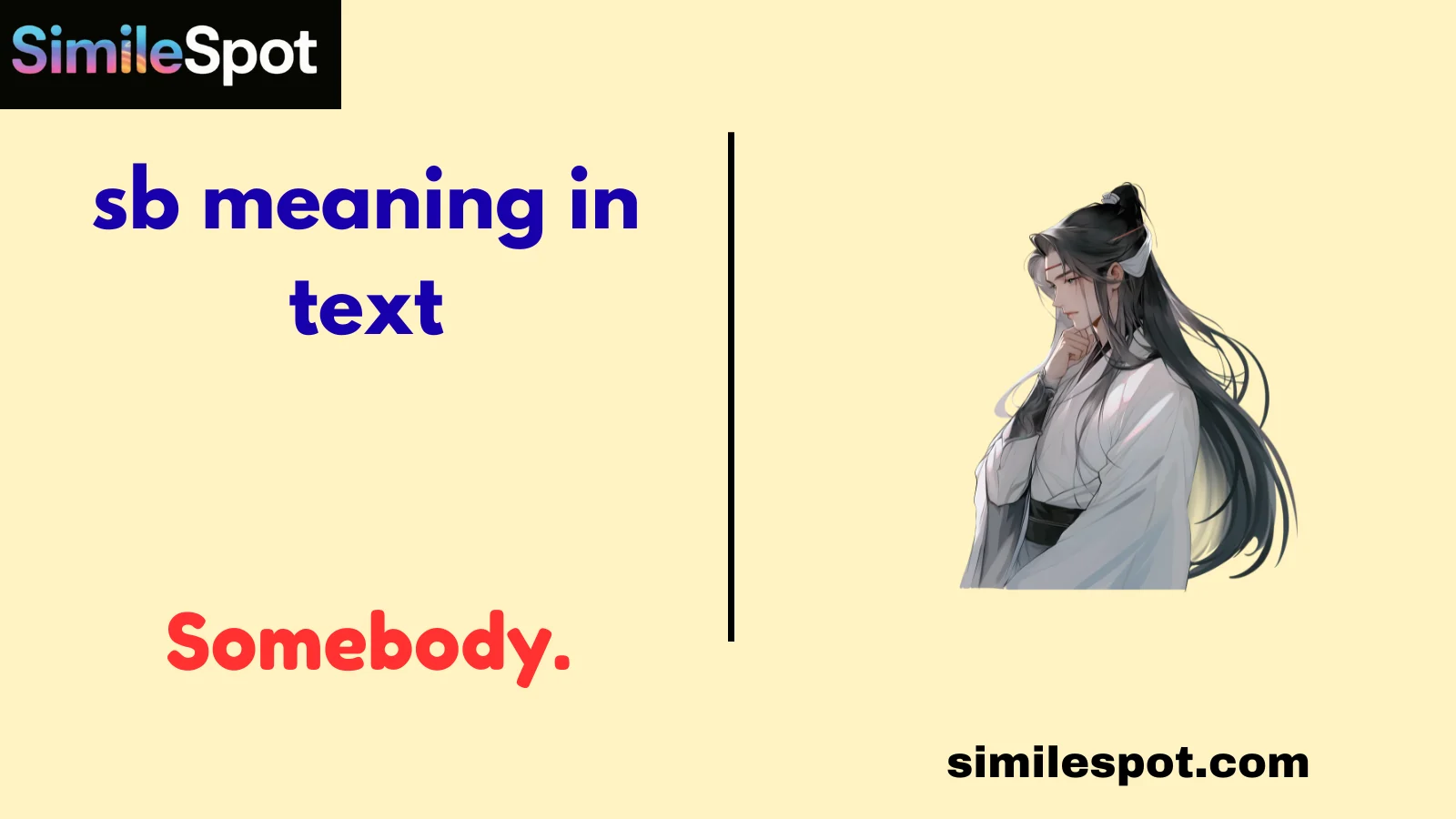 sb meaning in text