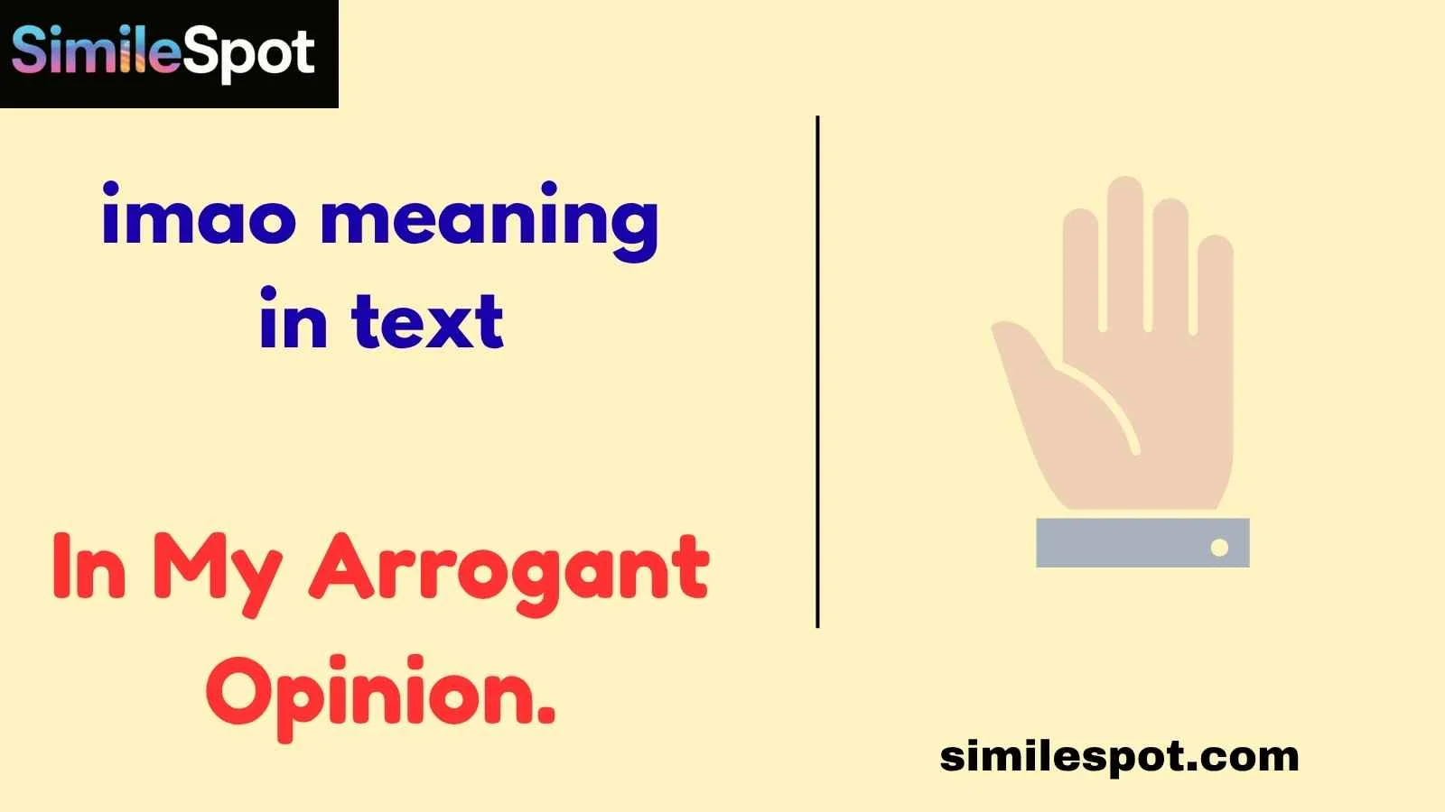 imao meaning in text