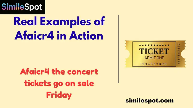 Real Examples of Afaicr4 in Action