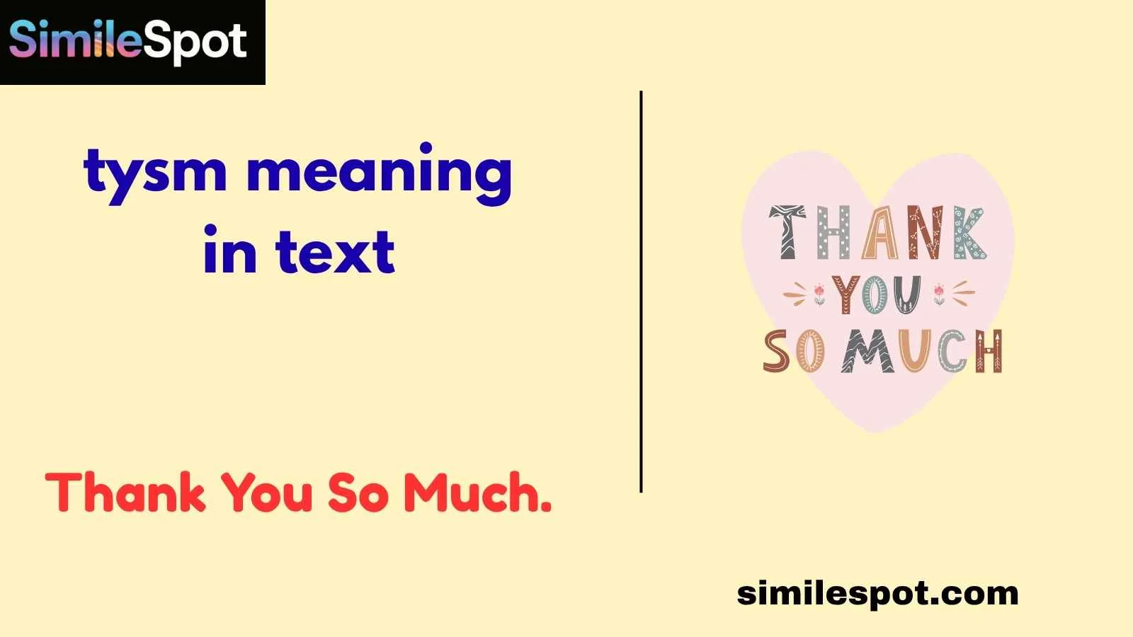TYSM Meaning in Text